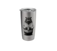 Grumpy Coffee Bear Lover Funny Art Stainless Steel Insulated Tumbler