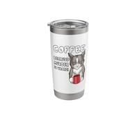 Grumpy Coffee Cat Dark Humor Morning Mood Stainless Steel Insulated Tumbler