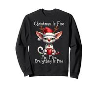 Grumpy Cornish Rex Cats Christmas Xmas Chaos Saying Sweatshirt