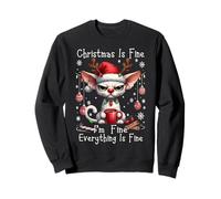 Grumpy Cornish Rex Cats Christmas Xmas Chaos Saying Sweatshirt