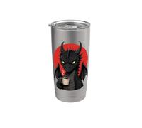 Grumpy Dragon Coffee Lover Fantasy Art Stainless Steel Insulated Tumbler