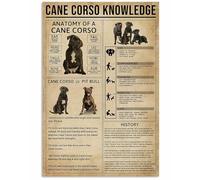 Grumpy Face Cane Corso Look Like A Pitbull Gift For Dog Owner And Lover Retro Metal Tin Sign 8X12 Inches