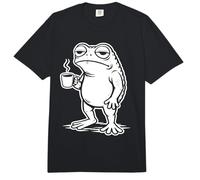 Grumpy Frog Coffee Mood Illustration Comfort Colors Adult Heavyweight T-Shirt