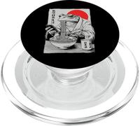 Grumpy Frog Eat Ramen and Scroll Phone Funny Japanese PopSockets PopGrip for MagSafe