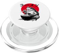 Grumpy Frog Eat Ramen and Scroll Phone Funny Japanese PopSockets PopGrip for MagSafe