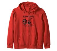 Grumpy Frog Fart Humor Japanese Sometimes I Just Be Farting Zip Hoodie