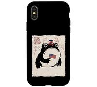 Grumpy Frog Funny 4th July Independence Day Anime Japanese Case for iPhone X/XS
