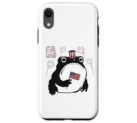 Grumpy Frog Funny 4th July Independence Day Anime Japanese Case for iPhone XR