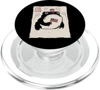 Grumpy Frog Funny 4th July Independence Day Anime Japanese PopSockets PopGrip for MagSafe