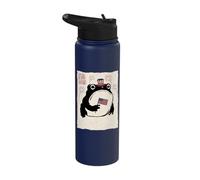 Grumpy Frog Funny 4th July Independence Day Anime Japanese Stainless Steel Insulated Water Bottle