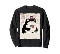 Grumpy Frog Funny 4th July Independence Day Anime Japanese Sweatshirt