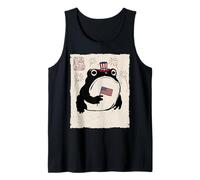 Grumpy Frog Funny 4th July Independence Day Anime Japanese Tank Top