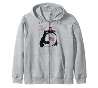 Grumpy Frog Funny 4th July Independence Day Anime Japanese Zip Hoodie