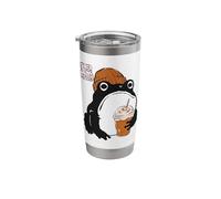 Grumpy Frog Funny Autumn Pumpkin Spice Fall Anime Japanese Stainless Steel Insulated Tumbler