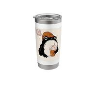 Grumpy Frog Funny Autumn Pumpkin Spice Fall Anime Japanese Stainless Steel Insulated Tumbler
