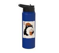 Grumpy Frog Funny Autumn Pumpkin Spice Fall Anime Japanese Stainless Steel Insulated Water Bottle