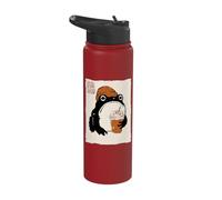 Grumpy Frog Funny Autumn Pumpkin Spice Fall Anime Japanese Stainless Steel Insulated Water Bottle