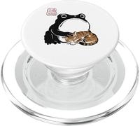 Grumpy Frog Funny Cat Sleeping Cute Cat Mom Anime Japanese PopSockets PopGrip for MagSafe
