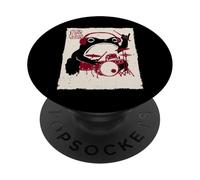 Grumpy Frog Funny Drums Rock Music Anime Japanese PopSockets Adhesive PopGrip