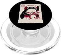 Grumpy Frog Funny Drums Rock Music Anime Japanese PopSockets PopGrip for MagSafe
