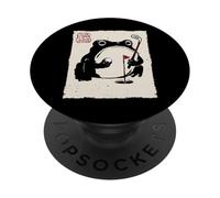 Grumpy Frog Funny Golfing Golf Anime Japanese PopSockets Adhesive PopGrip