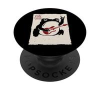 Grumpy Frog Funny Guitar Rock Music Anime Japanese PopSockets Adhesive PopGrip