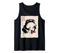 Grumpy Frog Funny Gym Fitness Weightlifting Anime Japanese Tank Top