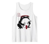 Grumpy Frog Funny Gym Fitness Weightlifting Anime Japanese Tank Top