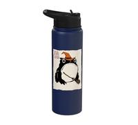 Grumpy Frog Funny Halloween Costume Witch Anime Japanese Stainless Steel Insulated Water Bottle