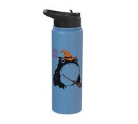 Grumpy Frog Funny Halloween Costume Witch Anime Japanese Stainless Steel Insulated Water Bottle
