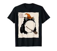 Grumpy Frog Funny Halloween Costume Witch Anime Japanese T-Shirt