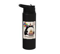 Grumpy Frog Funny Happy Birthday Anime Japanese Stainless Steel Insulated Water Bottle