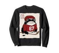 Grumpy Frog Funny Hockey Player 6-7 Six Seven Anime Japanese Sweatshirt