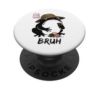 Grumpy Frog Funny Ice Cream Fell Down Bruh Anime Japanese PopSockets Adhesive PopGrip