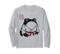 Grumpy Frog Funny Karate Judo MMA Jiu Jitsu Anime Japanese Long Sleeve T-Shirt
