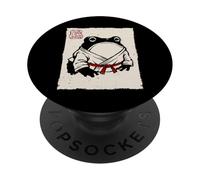 Grumpy Frog Funny Karate Judo MMA Jiu Jitsu Anime Japanese PopSockets Adhesive PopGrip