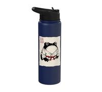 Grumpy Frog Funny Karate Judo MMA Jiu Jitsu Anime Japanese Stainless Steel Insulated Water Bottle