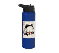 Grumpy Frog Funny Karate Judo MMA Jiu Jitsu Anime Japanese Stainless Steel Insulated Water Bottle