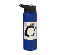 Grumpy Frog Funny Pride Month LGBTQ+ Anime Japanese Stainless Steel Insulated Water Bottle