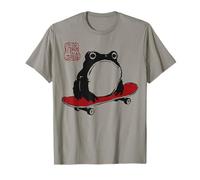 Grumpy Frog Funny Skateboard Skateboarding Anime Japanese T-Shirt