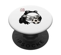 Grumpy Frog Funny Soccer Play 6-7 Six Seven Anime Japanese PopSockets Adhesive PopGrip
