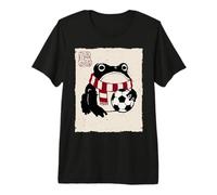 Grumpy Frog Funny Soccer Player Anime Japanese Premium T-Shirt