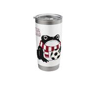 Grumpy Frog Funny Soccer Player Anime Japanese Stainless Steel Insulated Tumbler