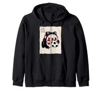 Grumpy Frog Funny Soccer Player Anime Japanese Zip Hoodie