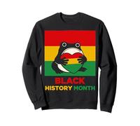 Grumpy Frog Japanese Men Women Kids Black History Month Sweatshirt