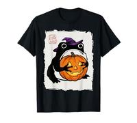 Grumpy Frog Japanese Men Women Kids Halloween Pumpkin T-Shirt