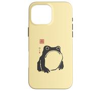 Grumpy Frog Japanese Traditional Ink Art Humor Case for iPhone 16 Pro Max