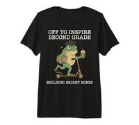 Grumpy Frog Off to Inspire Second Grade Teacher Premium T-Shirt