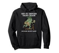 Grumpy Frog Third Grade Teacher Inspire Minds Graphic Pullover Hoodie