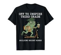 Grumpy Frog Third Grade Teacher Inspire Minds Graphic T-Shirt